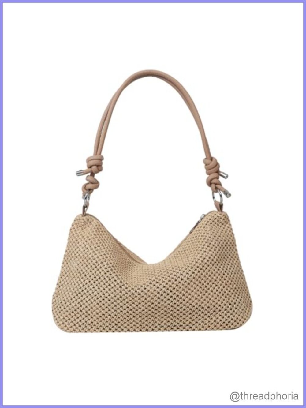 Straw Beach Tote Bag with Adjustable Crossbody Strap